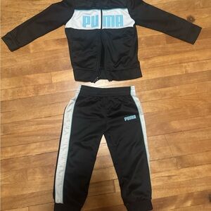 Puma Kids Black and White tracksuit